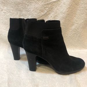 Anne Klein Sport Suede Elastic top Ankle boot.